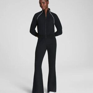 Spanx black and white track pants and jacket set